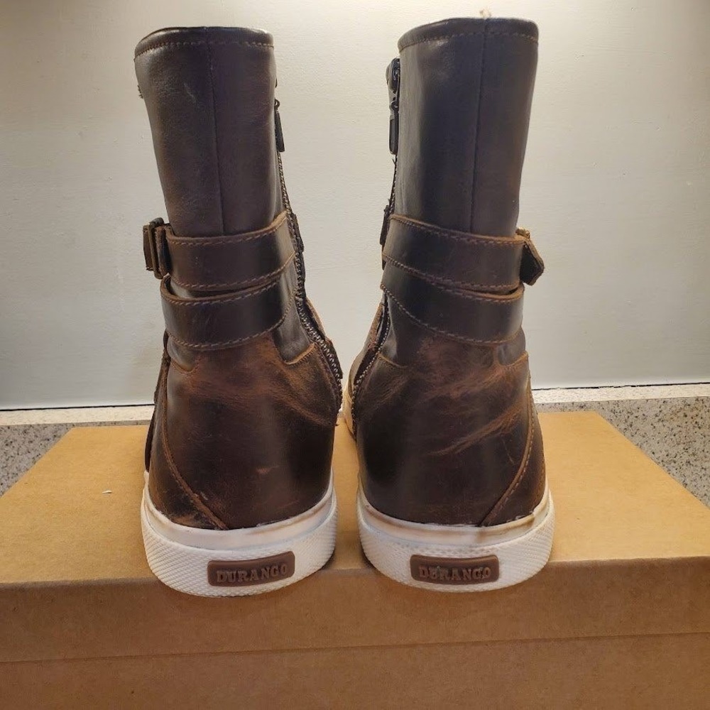 Durango Women's Lifestyle Dark Brown Leather Zip Up Athletic Style Boots Size 9M - Picture 6 of 13